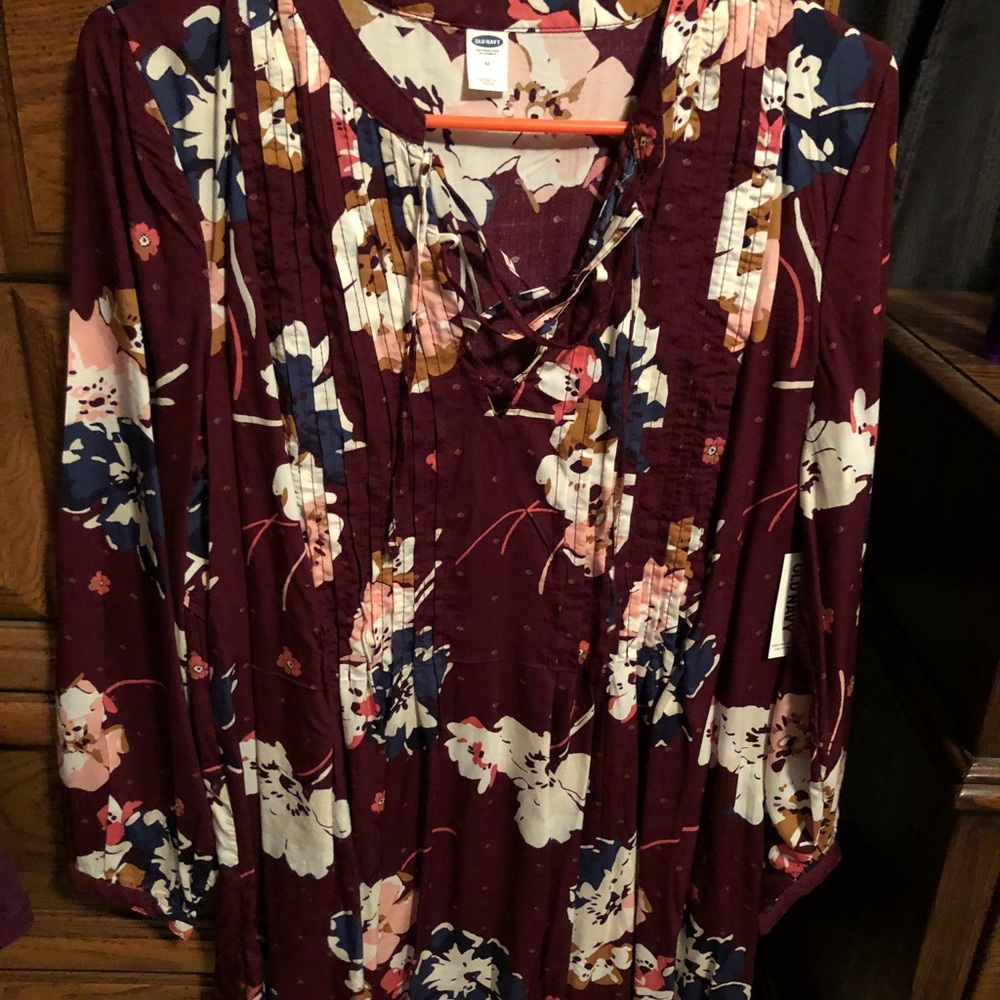 CUTE Maroon Floral 3/4 sleeve dress